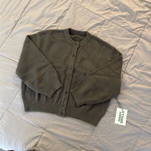 New with Tags Daily Drills Mocha Button Up Sweater, Size XS/S